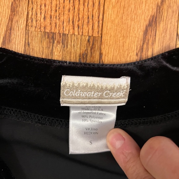 beautiful Coldwater Creek Jacket Black Velvet Jacket Toggle Closures small - Picture 7 of 7
